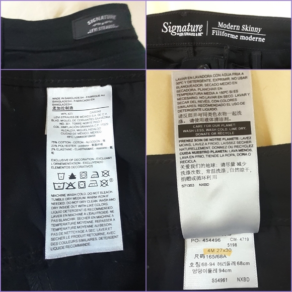 NNT LEVI's Signature Jet Black Skinny size 4 - 27/30 - Picture 13 of 13